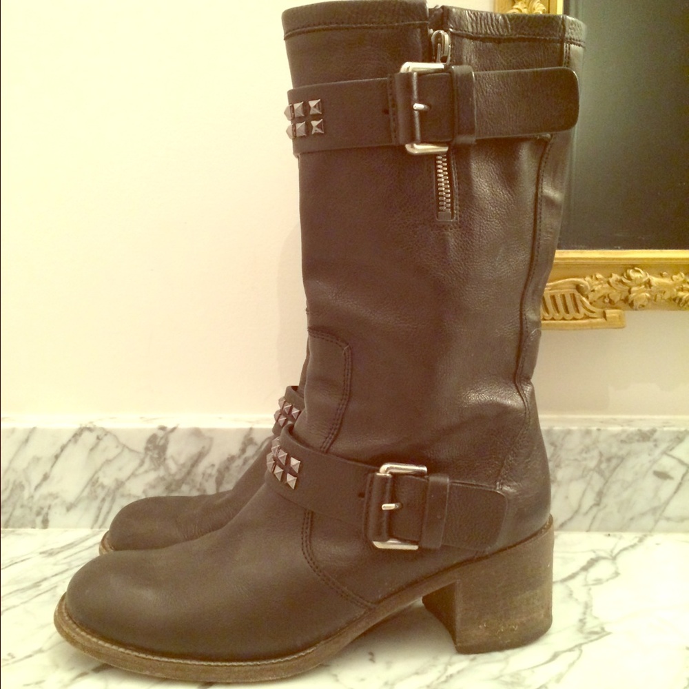 Barbara Bui Studded Moto Boot